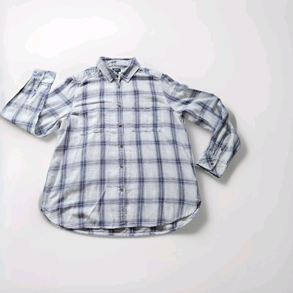 Roots Shirt Womens L Plaid Buttons Cotton LS Campus Gorpcore Western Boho